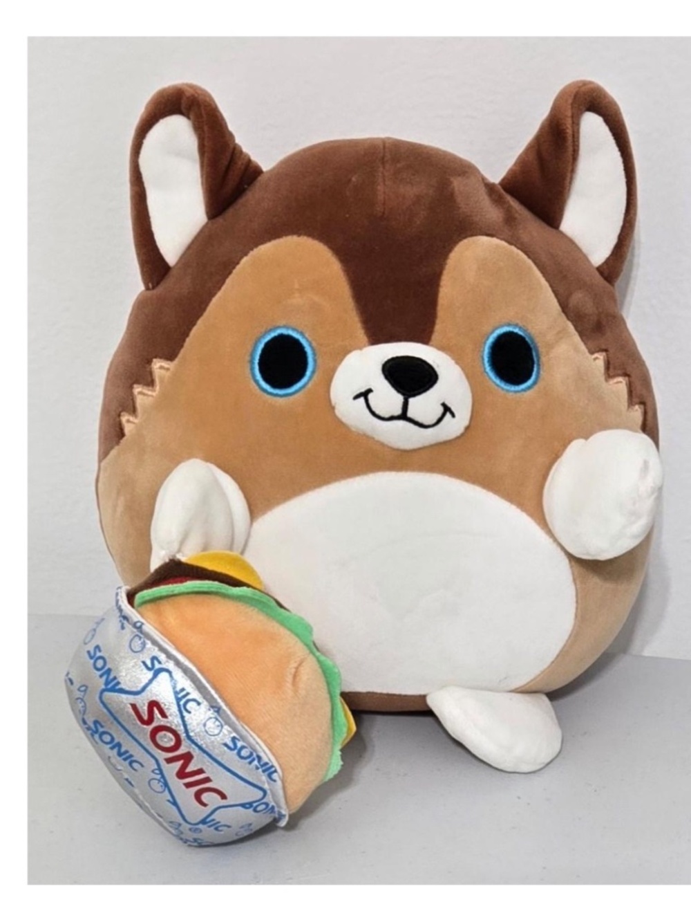 Zuru ‘24 Plush Dog Kids Unisex Snackles Lucas Sonic Cheeseburger Round 8.5” Anim